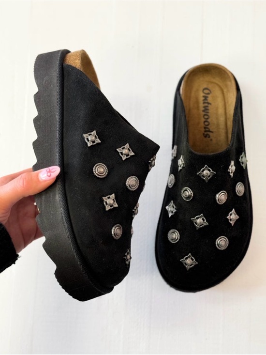 Outwoods Shoes - Outwoods Black Sunday Studded Clogs